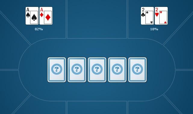 Пример на покерном калькуляторе