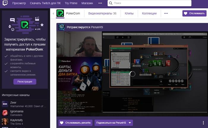 Трансляция и комментирование реальной игры - канал Twitch